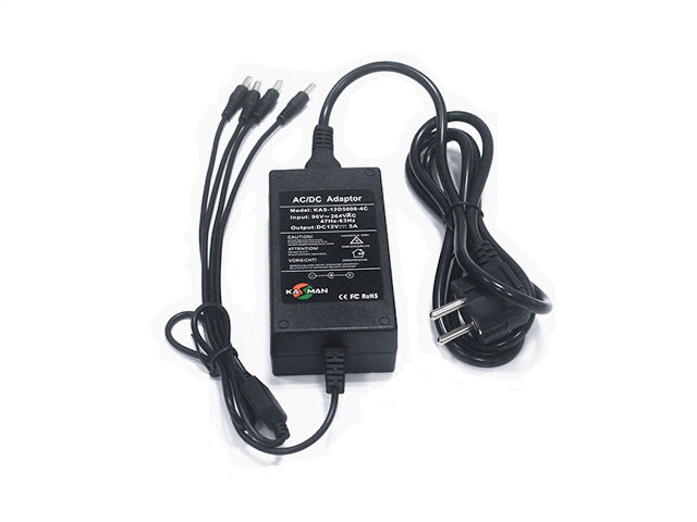 Folksafe - Power adapter - 4 outputs 12VDC