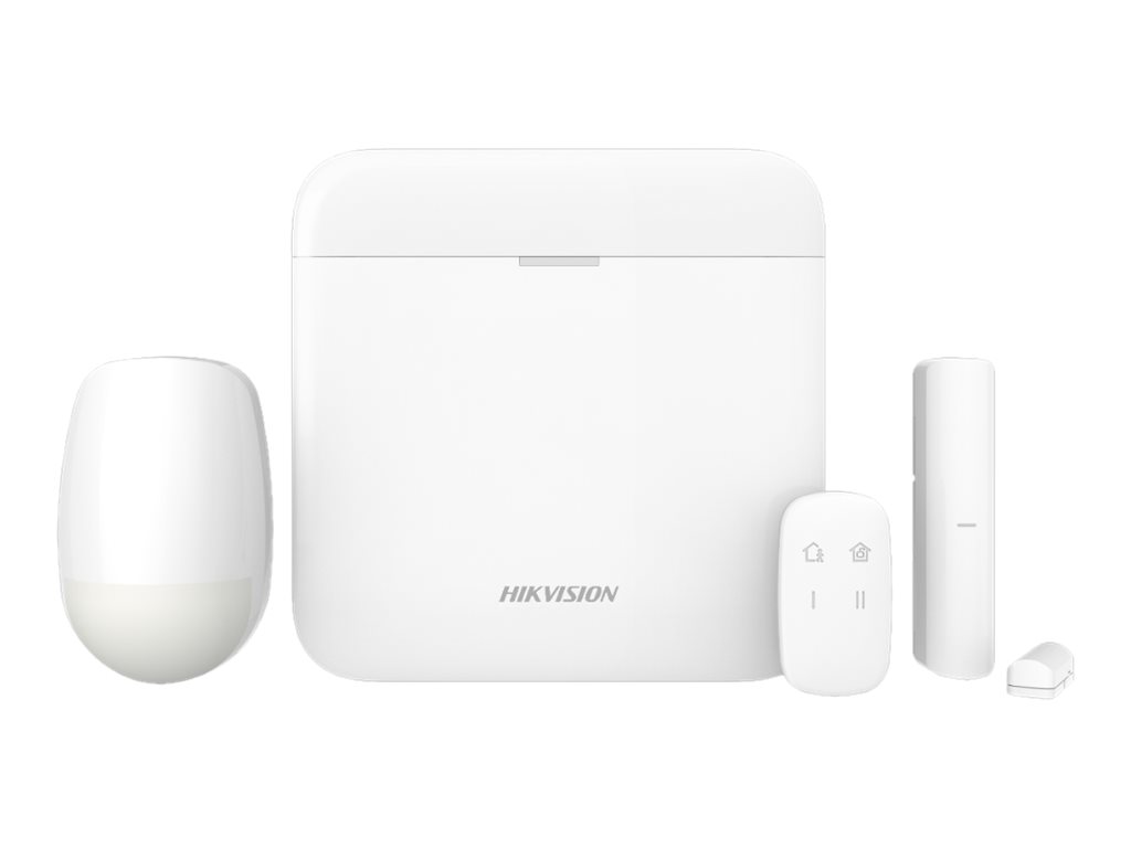Hikvision AX Pro Series DS-PWA48-Kit-WB - Sistema de alarma - inalámbrico, cableado - 802.11b/g/n, Tri-X - 2.4 Ghz, 433 MHz - 10/100 Ethernet - blanco