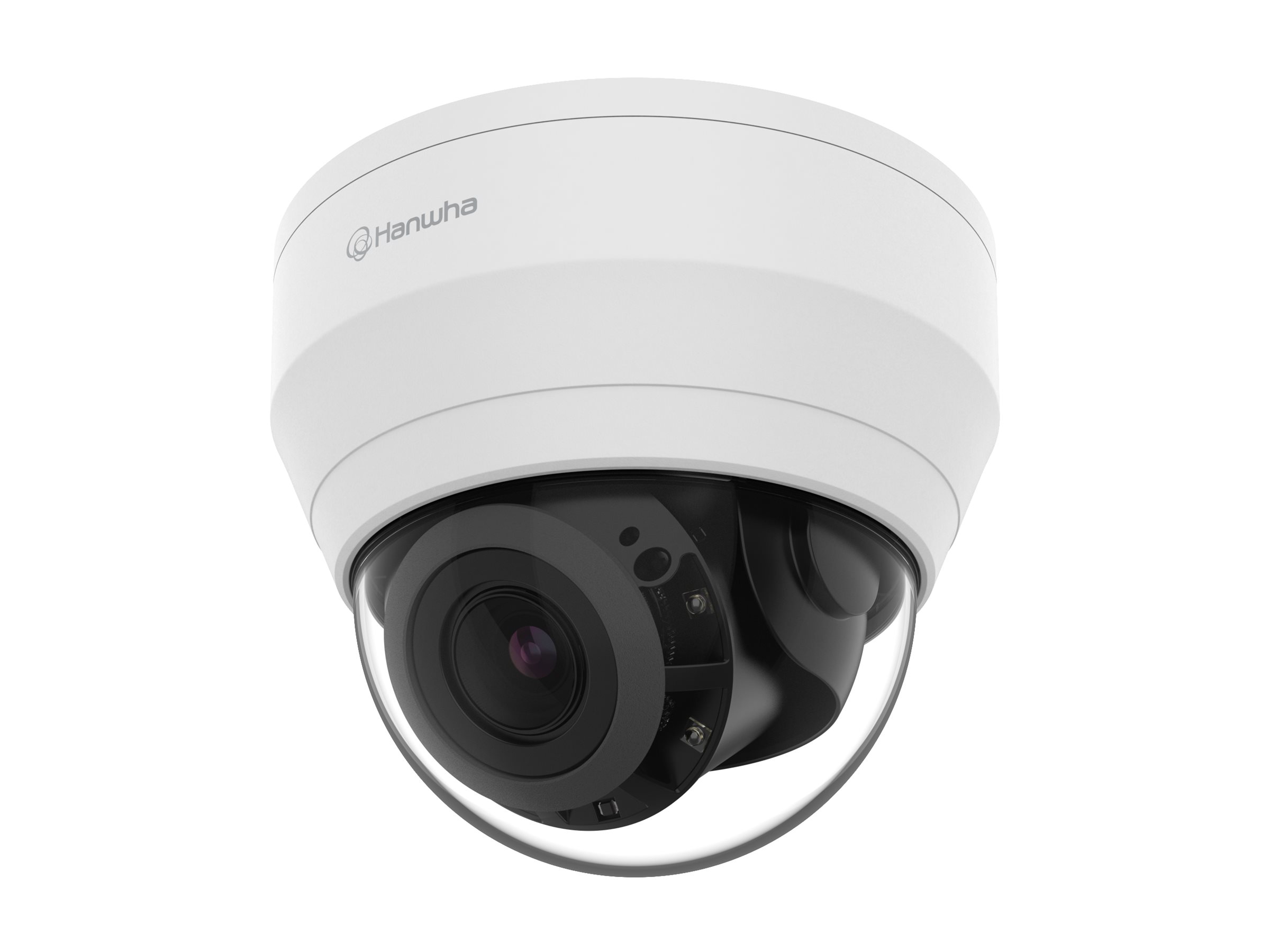 Hanwha Vision WiseNet Q QND-8080R - Cámara de vigilancia de red - cúpula - color (Día y noche) - 5 MP - 2592 x 1944 - motorizado - compuesto - LAN 10/100 - MJPEG, H.264, H.265 - PoE Class 3