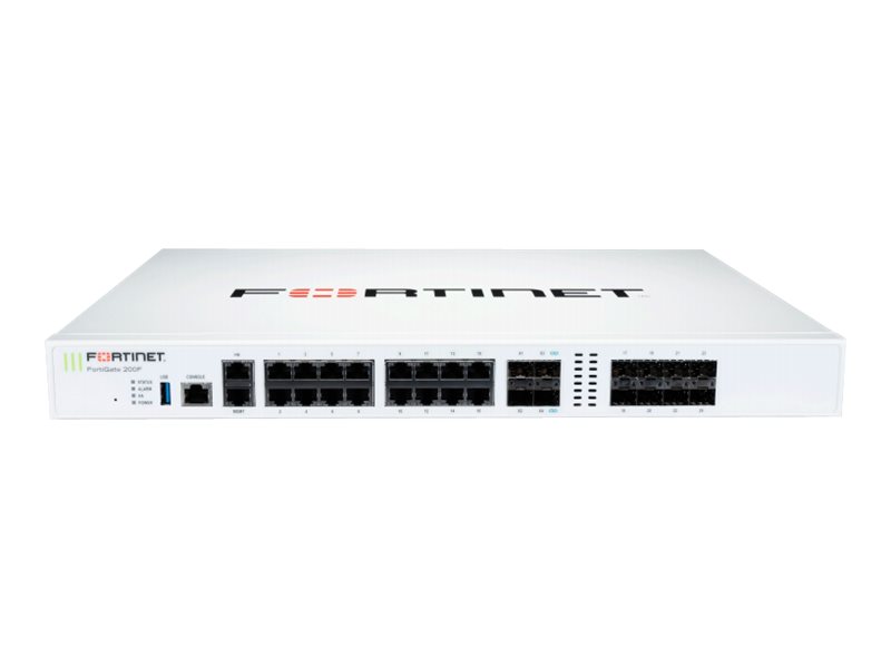 Fortinet FortiGate 200F - Aparato de seguridad - 1GbE - 1U - montable en bastidor