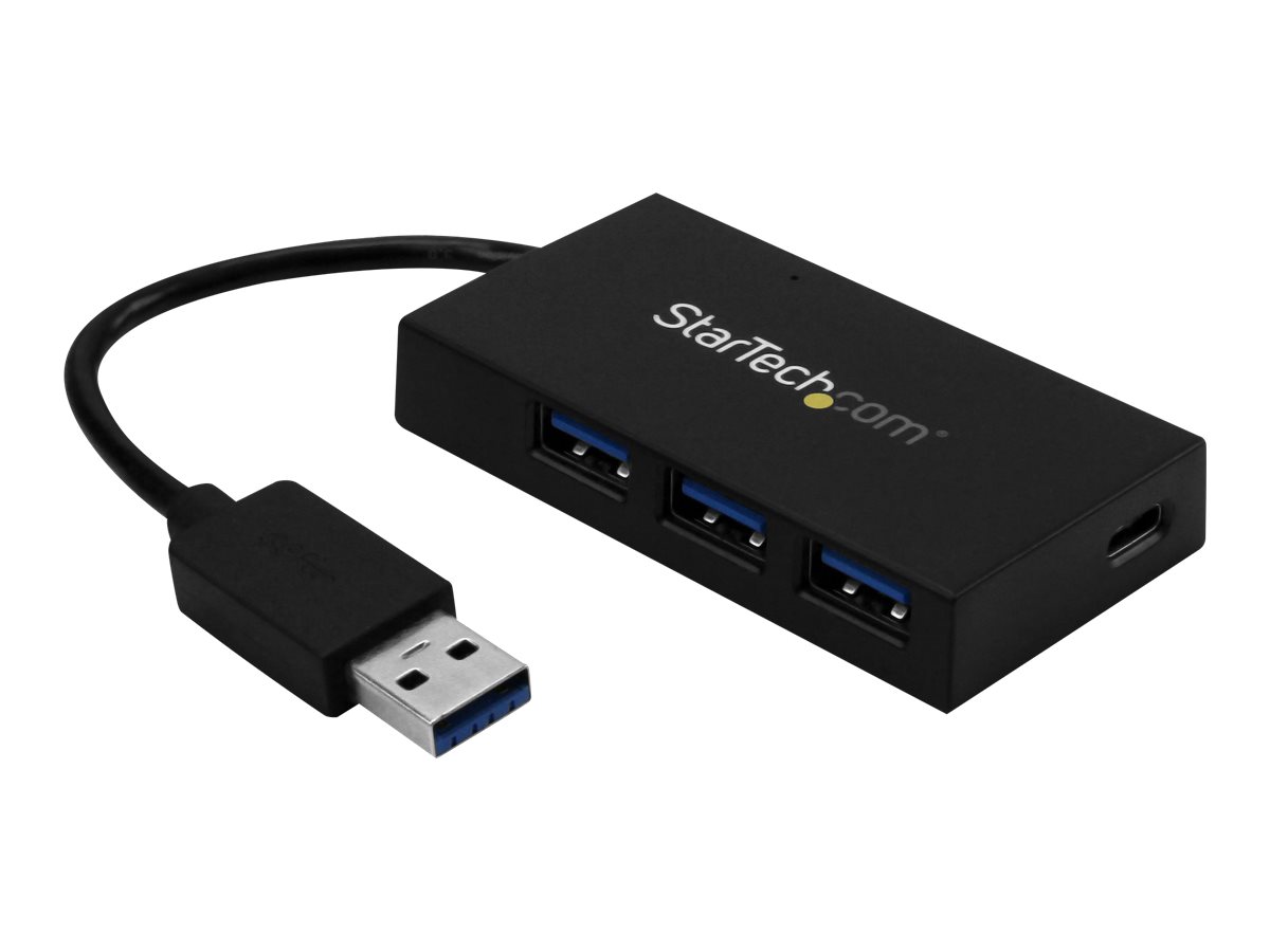 StarTech.com Hub USB 3.0 de 4 Puertos - Hub USB Tipo-A con 1 Puerto USB-C y 3 Puertos USB-A (5Gbps) - Alimentación por Bus USB - Hub Adaptador USB 3.1 Gen 1 - Ladrón USB Portátil (HB30A3A1CFB) - Hub - 4 x SuperSpeed USB 3.0 - sobremesa - para P/N: CFASTRWU3C, SDMSDRWU3AC