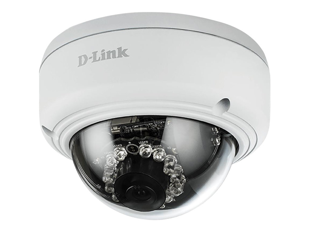D-Link Vigilance DCS-4602EV Full HD Outdoor Vandal-Proof PoE Dome Camera - Cámara de vigilancia de red - cúpula - para exteriores - a prueba de vándalos - color (Día y noche) - 2 MP - 1920 x 1080 - 1080p - LAN 10/100 - MJPEG, H.264 - DC 12 V