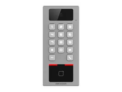 Hikvision DS-K1T502DBWX-C - Terminal de control de acceso con teclado numérico - cableado, inalámbrico