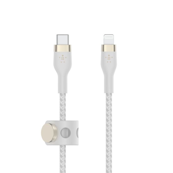 Belkin BoostCharge - Cable Lightning - 24 pin USB-C macho a Lightning macho - 3 m - blanco