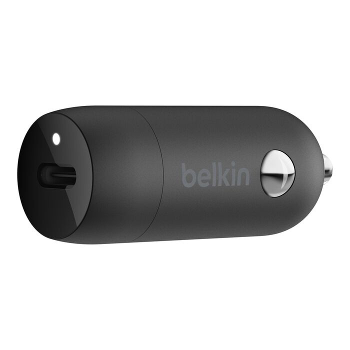 Belkin BoostCharge - Car power adapter - 30 Watt - 3 A - Fast Charge, Power Delivery 3.1 (24 pin USB-C) - black