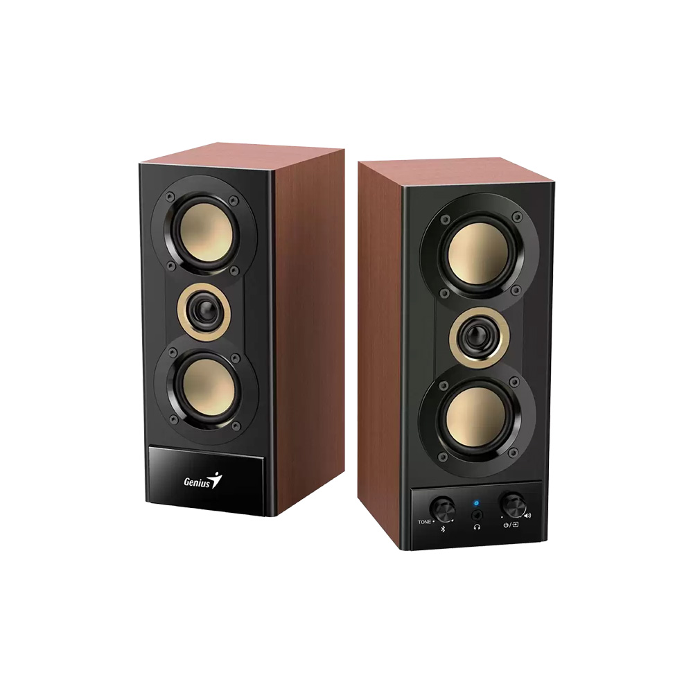 PARLANTE GENIUS/SP-HF800BT 2.0 COLOR MADERA /BT 5.3 /RMS 20W /PTO. USB /FUENTE 120-240V