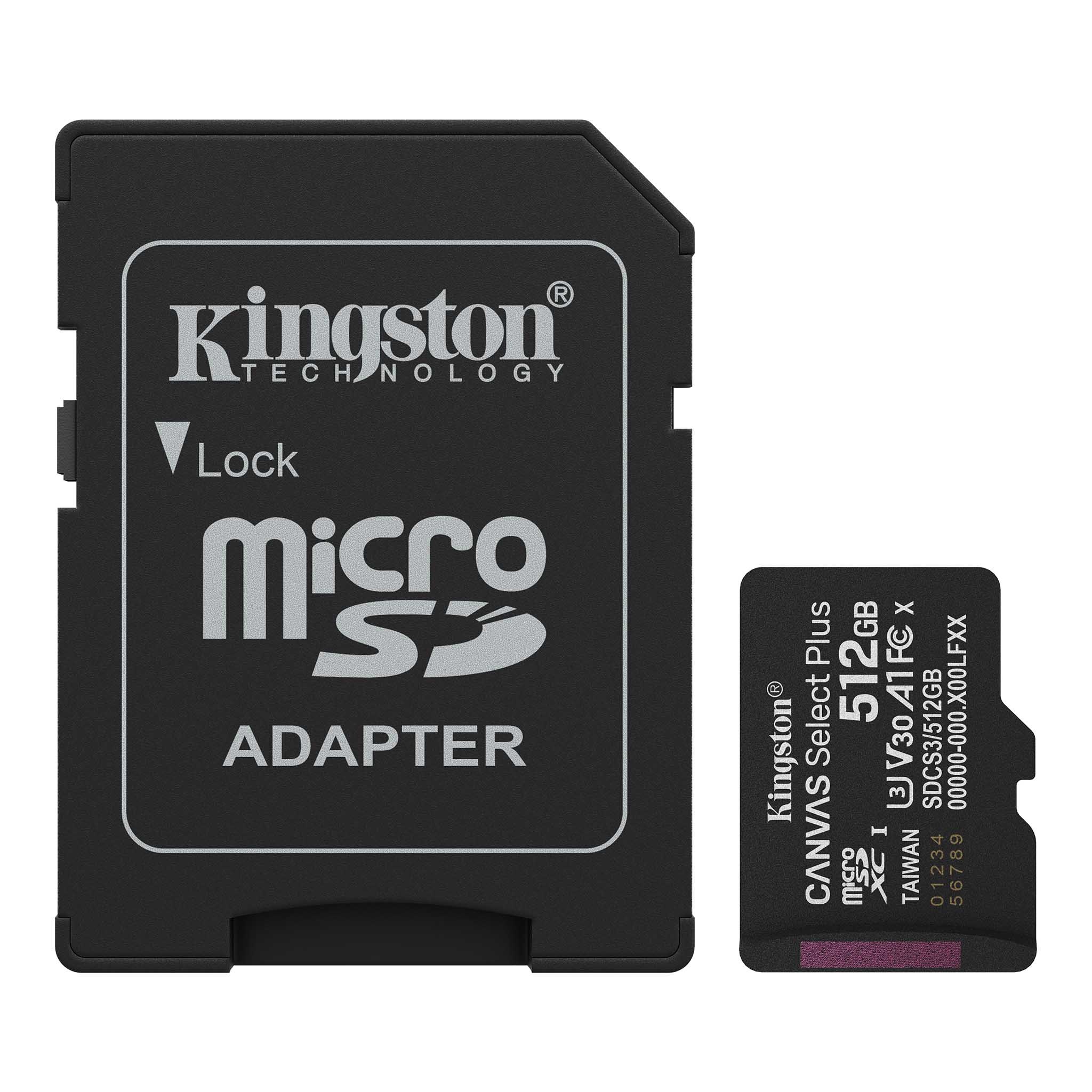 Kingston - Flash memory card - microSDHC - 512GB microSDXC Canvas Select