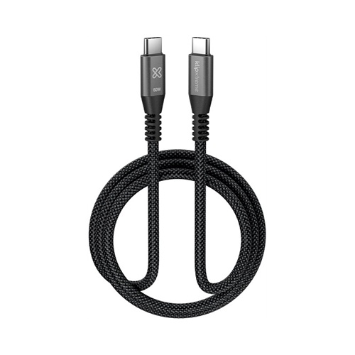 Klip Xtreme - USB cable - 24 pin USB-C - 1.8 m - Black - 60W Braided Fast charging