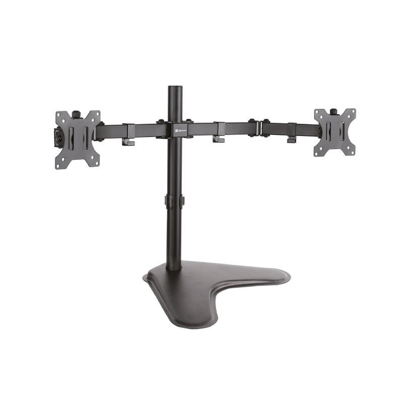 Klip Xtreme KPM-311 - Base - para 2 pantallas LCD - plástico, acero de alta calidad - negro - tamaño de pantalla: 13"-32" - soporte para escritorio