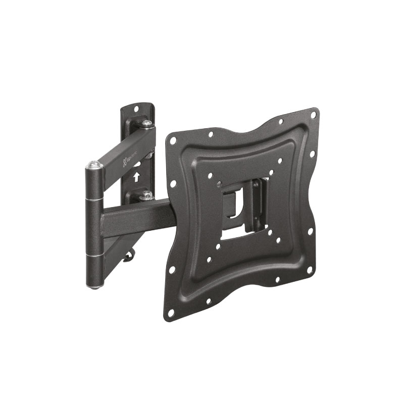 Klip Xtreme KPM-875 - Kit de montaje (placa de contacto, soporte para montaje en pared, brazo oscilante doble) - para pantalla plana - acero con recubrimiento en polvo - negro - tamaño de pantalla: 13"-46" - interfaz de montaje: hasta 400 x 400 mm
