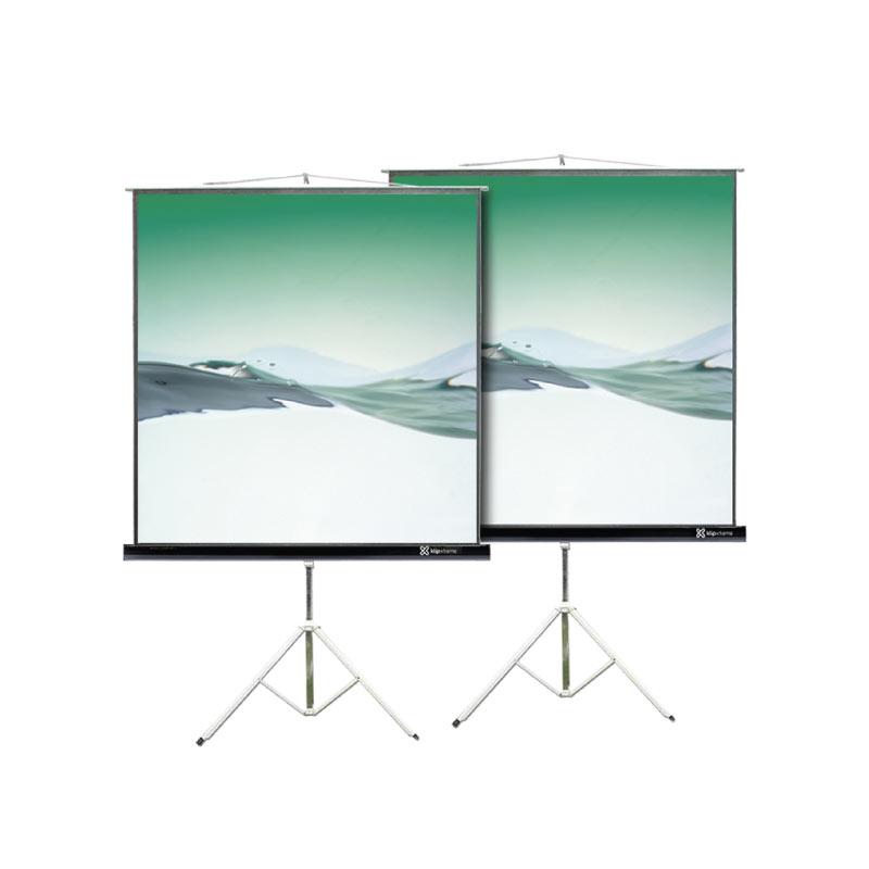 Klip Xtreme KPS-102B - Pantalla de proyección con trípode - 86 pulgada ( 218 cm ) - 4:3 - Matte White - negro