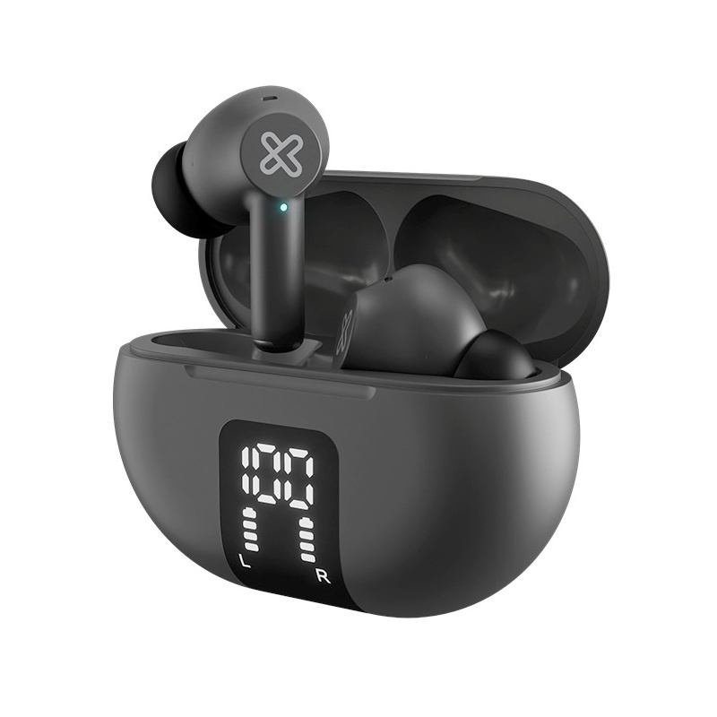 Klip Xtreme - True wireless earphones - Para Phone / Para Portable electronics / Para Tablet - Wireless - 22Hrs ANC Gray