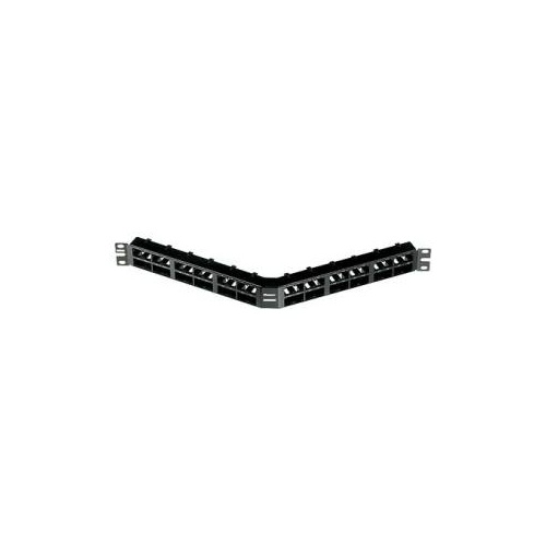 Panduit MINI-COM Shielded High-Density Modular Patch Panel - Patch panel - black