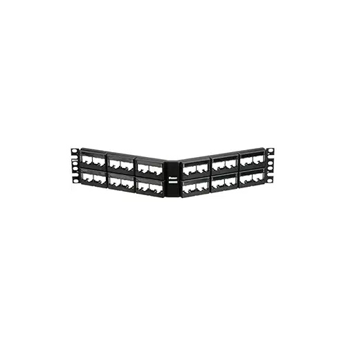Panduit MINI-COM Angled Modular Faceplate Patch Panels - Patch panel - 2U