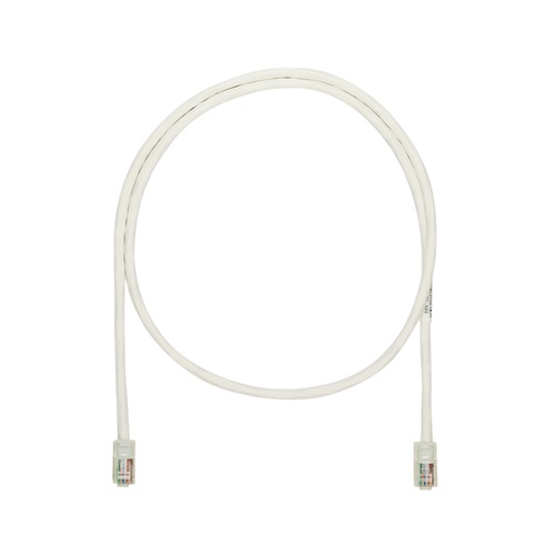 Panduit NetKey - Patch cable - RJ-45 (M) to RJ-45 (M) - 2.13 m - UTP - CAT 5e - snagless - off white
