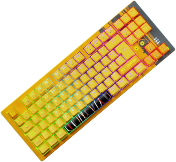 Primus Gaming - Keyboard - Wireless / Wired - Spanish (Latin American) - 2.4 GHz / Bluetooth / USB 2.0 - Ergonomic Design - C3PO edition