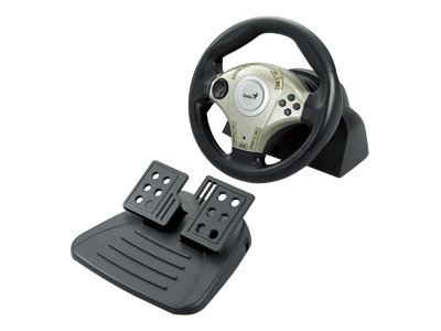 Genius TwinWheel F1 - Juego de volante y pedales - cableado - para Sony PlayStation 2, PC