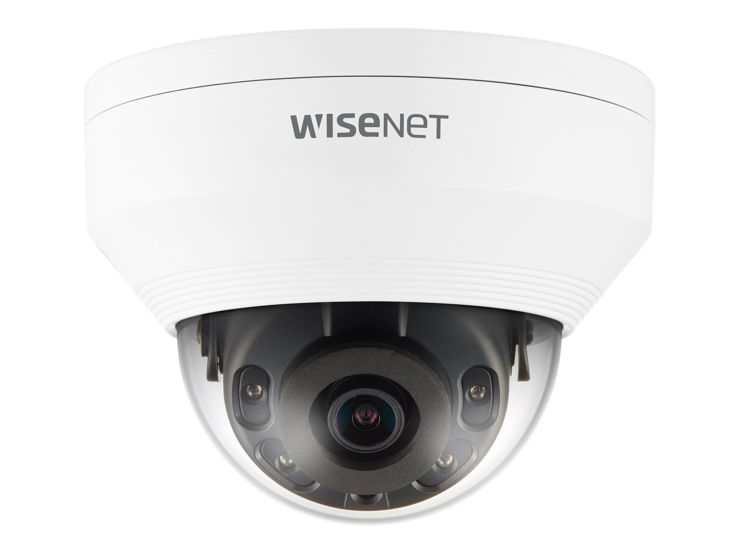 Hanwha Vision WiseNet Q QNV-6012R - Cámara de vigilancia de red - cúpula - color (Día y noche) - 2 MP - 1920 x 1080 - 1080p - focal fijado - audio - compuesto - LAN 10/100 - MJPEG, H.264, H.265 - CC 12 V / PoE